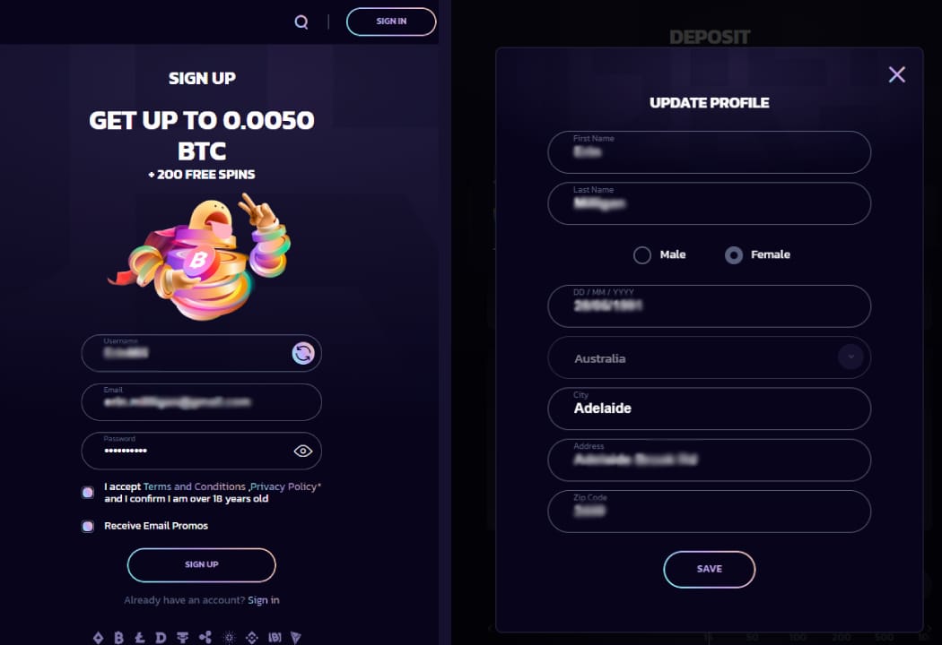 21Bit Casino Australia player login